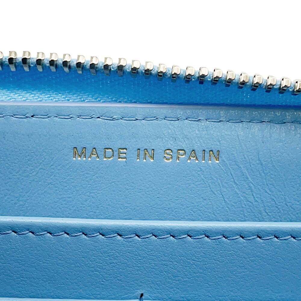 CHANEL Blue Lambskin Leather Logo Wallet - Picture 13 of 14